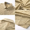 thumbnail image 6 of LWITHSZG Mens Button Down Shirt Trendy Floral Texture Work Blouses Beach Vacation Summer Tops Dressy Casual Loose Short Sleeve Shirts M-3XL, 6 of 6