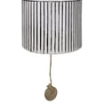 thumbnail image 3 of Benzara BM262275 Bell with Ceramic Frame & Debossed Stripes Design, White, 3 of 5