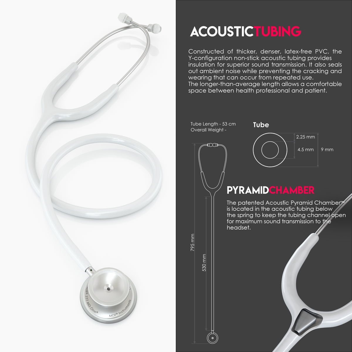 MDF® MD One® Stainless Steel Stethoscope