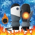 thumbnail image 4 of Guantes pesados de nieve para mujer, guantes de nieve para mujer, de elastano, para pantalla táctil, para clima frío, guantes de nieve para mujer, 4 of 4