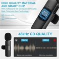 thumbnail image 2 of HAHDAXIA Microphone Lavalier Sans Fil, Mini Micro Sans Fil Plug-Play pour iPhone/Android/PC, pour Enregistrer YouTube Facebook TikTok, Vlog, Vidéo d'Entrevue, Diffusion en Direct (Type C), 2 of 7
