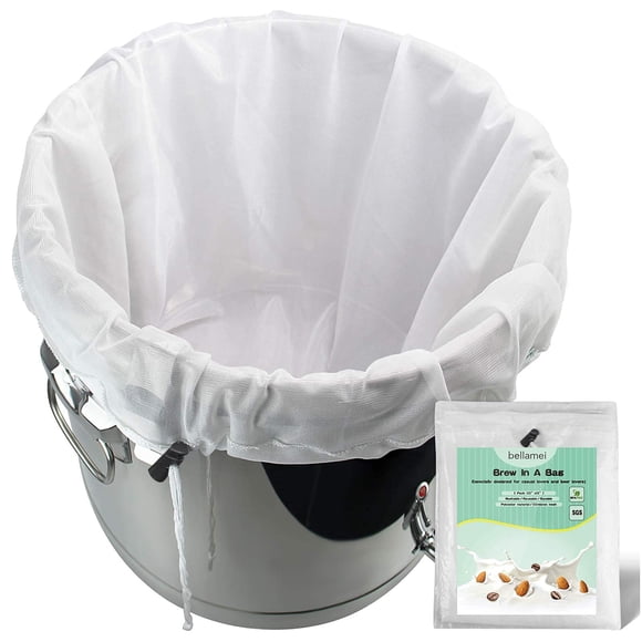 Bolsas para cerveza Bellamei, extra grandes, reutilizables, paquete de 2, 250 micras