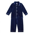 thumbnail image 1 of Pijamas de terciopelo con botones para niños y niñas, pijamas de Navidad a juego para la familia, cárdigans y abrigos con capucha, nuevo estilo, 2023, 1 of 4