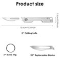 thumbnail image 2 of 3 Pcs Folding Knife with 20 Replaceable Blades Ergonomic Design Craft Knife for Professional Wallpaper Cutting Precision Craft, 2 of 8
