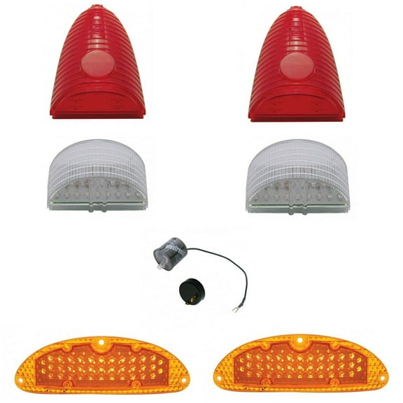 1955 Chevy 150 210 Bel Air LED Tail Light Marker Light Back-Up Light Set