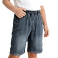thumbnail image 5 of Sopiago Jean Shorts Streetwear Y2K Baggy Oversized Baggy Jean Vintage Jorts Athletic Pants for Boys Dark Blue,12-13 Years, 5 of 7