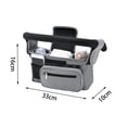 thumbnail image 3 of Topukaiba Stroller Organizer with Insulated Cup Holder, Detachable Phone Bag & Non-Slip Straps, Fits Most Strollers, 16" x 4" x 6", Gray, 3 of 7