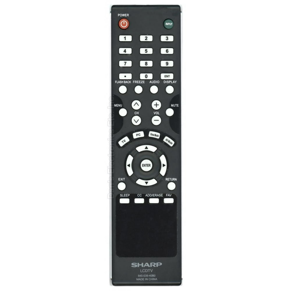 SHARP 84503940B0 (p/n NQP84503940B0) TV Remote Control (refurbished
