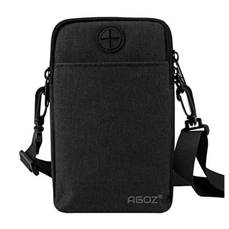 Agoz Crossbody Cell Phone Purse Wallet shoulder strap Pocket Bag for ZTE ZMax One Z719DL, Axon M, Axon 7, Grand X 4, Grand X 3, Avid 916, Blade X, Blade V8 PRO, Blade Spark, ZMAX Champ, Zfive