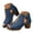 Blue, variant on Summer Sandals for Women 2025 Trendy Dressy Ankle Booties Open Toe Chunky Heels Casual Shoes