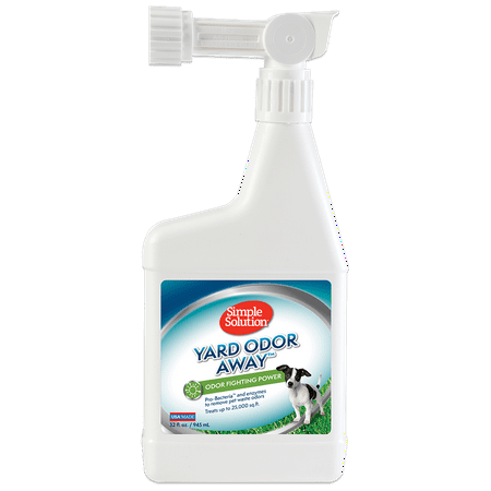 Simple Solution Yard Odor Away | Outdoor Odor Eliminator | Pet Odor Remover for Lawn and Yard | Hose Spray Attachment Ideal for Multi-Surface Outdoor Use | 32