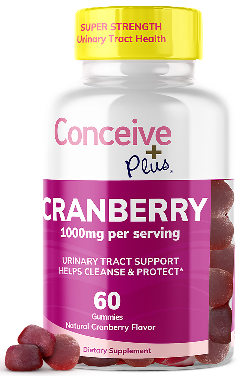 CONCEIVE PLUS Cranberry Gummies 1000mg Strength Cranberry Gummy