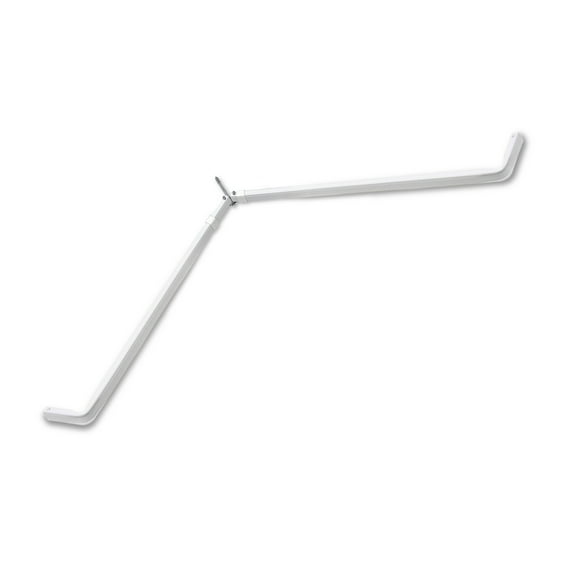 Lockseam Corner Curtain Rod 28-48" - White