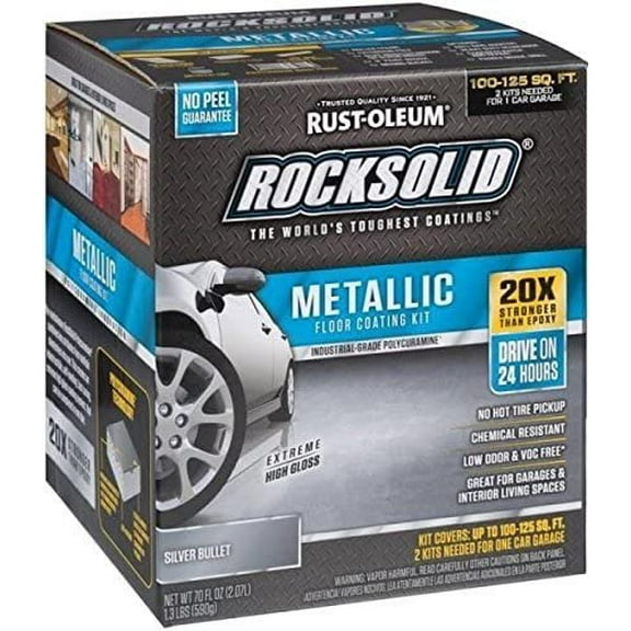 Rust-Oleum RockSolid Floor Coat - Silver - 70 oz