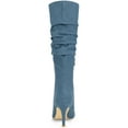 thumbnail image 2 of BLISSFUL STEP Women's Pointed Toe Slouched Stiletto Heels Knee High Boots, 2 of 7