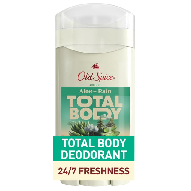 Desodorante en barra Old Spice para todo el cuerpo con aloe y lluvia, 90 ml, para hombre