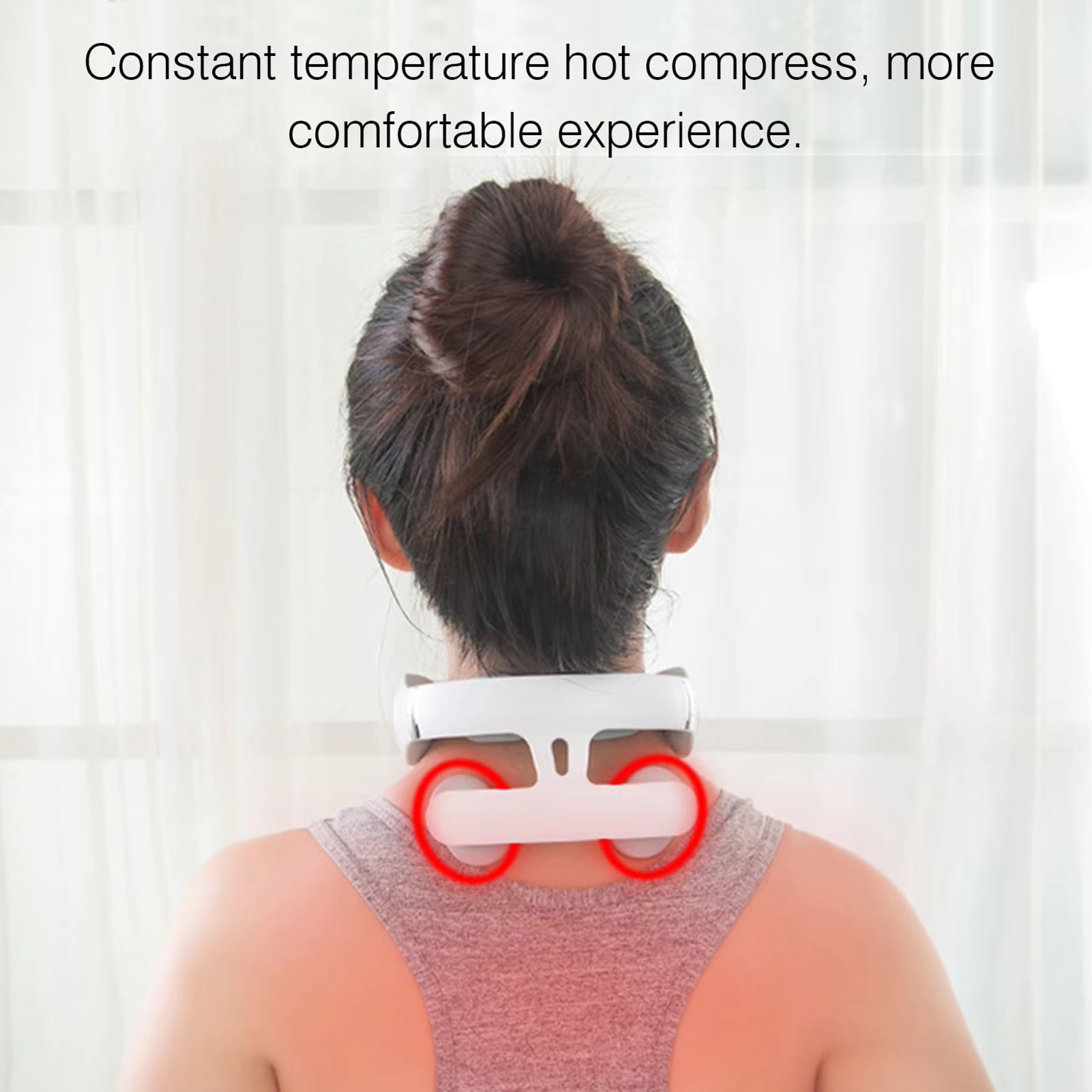 4-Head Portable Neck & Shoulder Massager - Heat & Pulse for Home/Office/Travel Key Features (5 Core Highlights)