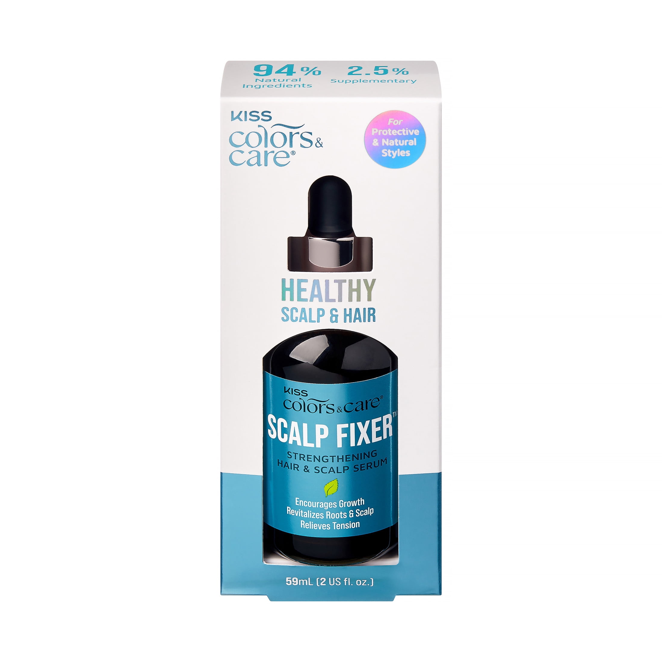 (2 pack) KISS Colors & Care Scalp Fixer Hair Strengthening Scalp Serum, 59mL (2 fl. oz.)