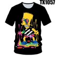thumbnail image 1 of Dibujos animados de los Simpson serie de Anime de televisión 3D hombres de impresión mujeres Casual camiseta de verano gráficos Tees Topspangjing, 1 of 4