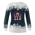thumbnail image 3 of Chandails à Capuchon pour Adolescentes T-shirt Imprimé d'Hiver pour Femmes Manches Longues Blouse Col Rond Hauts Décontractés Chandails en Molleton Mignons en Liquidation, 3 of 3