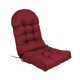 thumbnail image 3 of Cojín para silla con respaldo alto, cojín para tumbona con lazos, cojín para silla, asiento para exterior Rojo, 3 of 9
