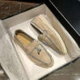 thumbnail image 4 of SummerWalkShoesWomenLoafersSuedeCausalMoccasinLockBeanieShoesComfortableSoftSoleFlatShoesPlusSize, 4 of 4