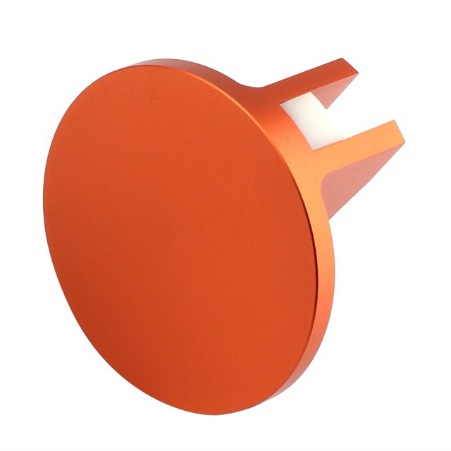 Peahefy Magnetic Jack Pad,Jacking Adapter,Aluminum Grooved Magnetic Jack Pad Jacking Rail Adapter (Orange)