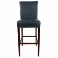 thumbnail image 3 of Milton Bonded Leather Bar Stool With Kickplate, Multiple Colors, 3 of 7