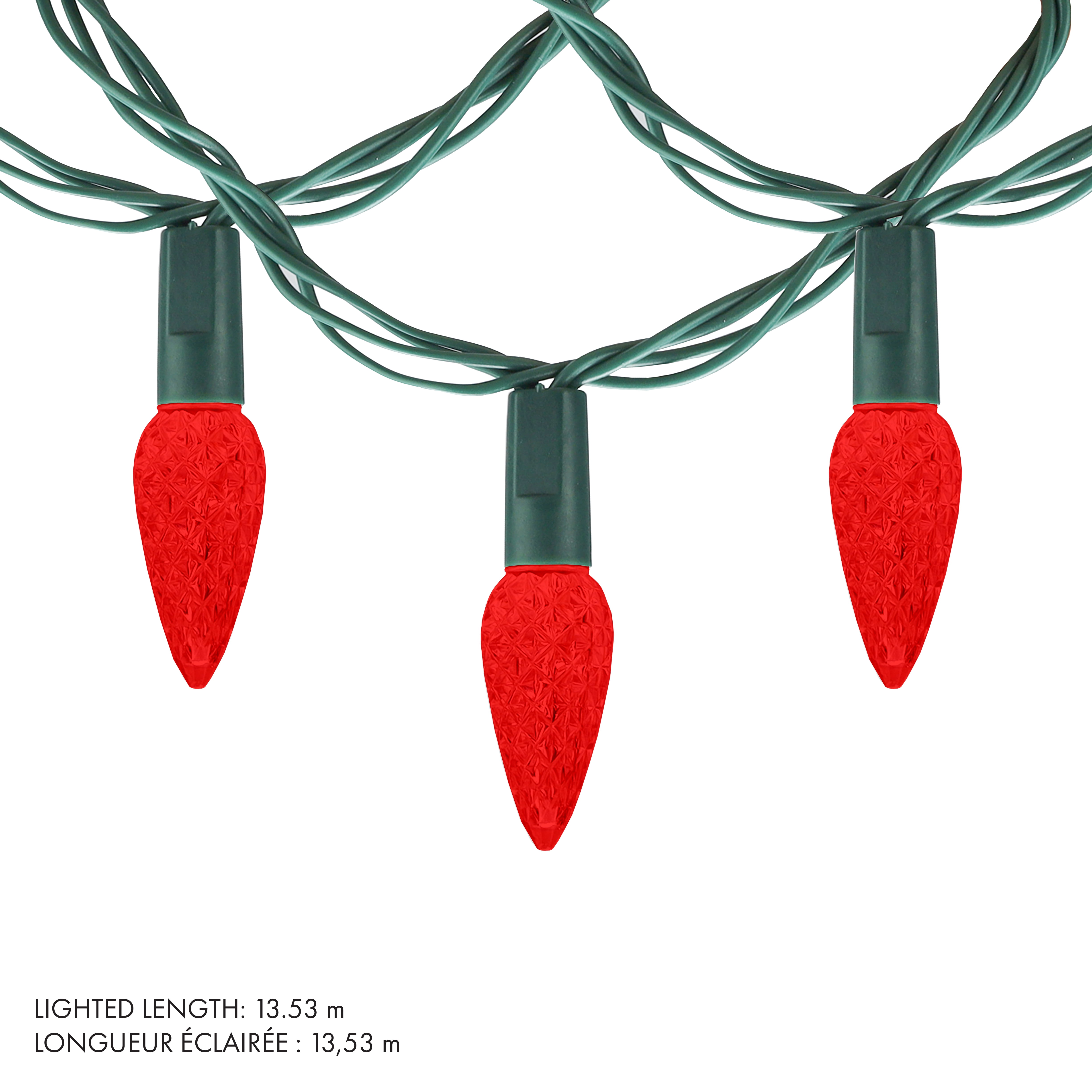 Danson Décor 200 C6 Plug In LED String Light, Red