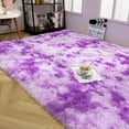 thumbnail image 5 of Junovo Luxury Velvet Shag Area Rug Modern Indoor Fluffy Rugs, Extra Comfy and Soft Carpet For Bedroom Living Room Kids Room,6'x9',Purple, 5 of 7