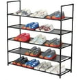 thumbnail image 1 of MKL 25 Pairs Black Metal Shoe Rack (5-Tier), 1 of 6