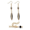 thumbnail image 2 of Black Crystal Goldtone Drop Necklace and Crystal Earrings, 2-Piece Set, 2 of 5