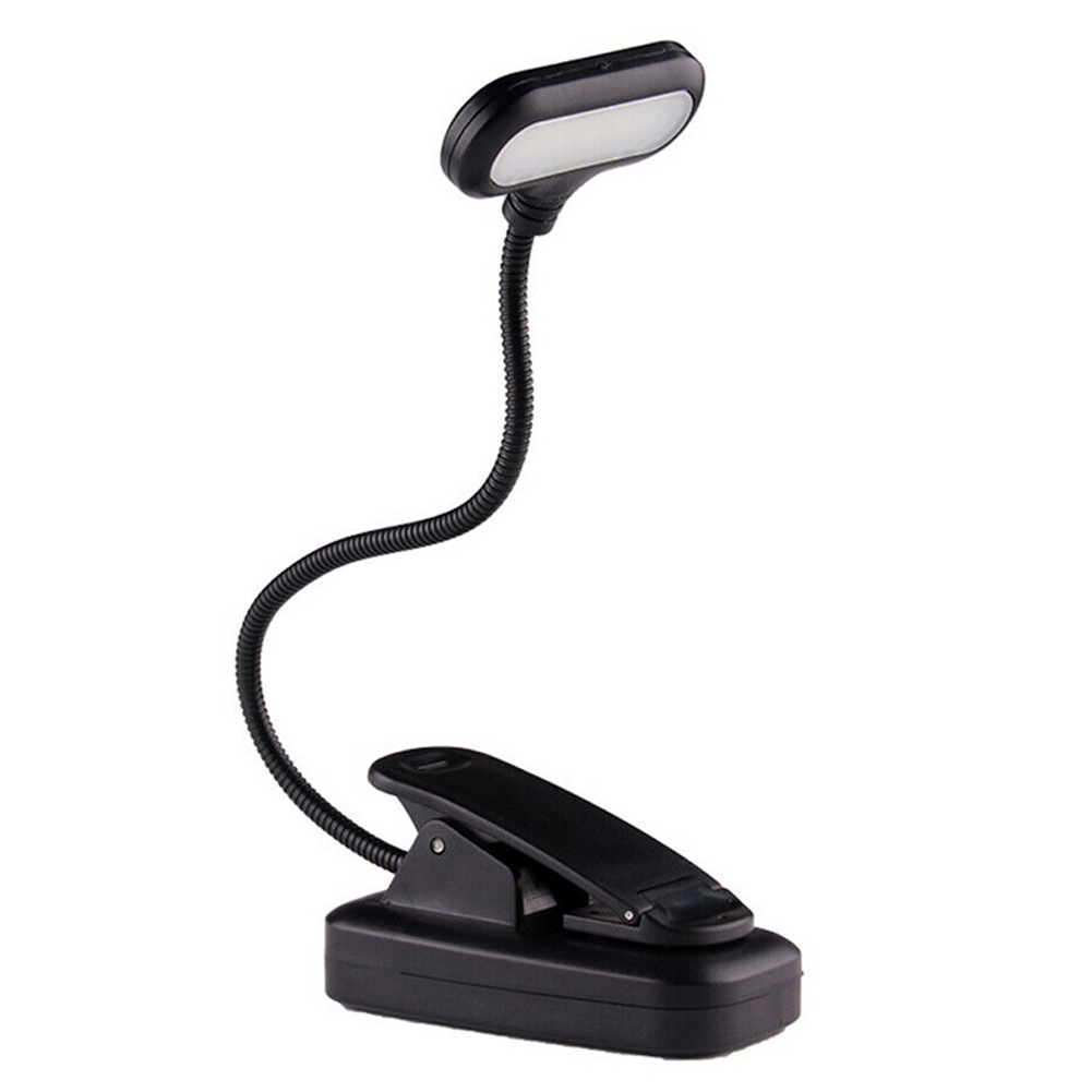 Led Adjustable Clip On Lamp Light Battery Powered Eye Protection Desk