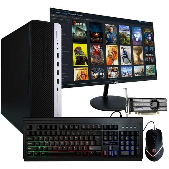 Restored Blair Tech HP Prebuilt Gaming Desktop Computer | Intel i5   GeForce GT 1030 GPU | 16GB DDR4 RAM | 1TB SSD | Wi-Fi 5G   Bluetooth | Windows 11 Pro | New 24" 75hz Monitor (Refurbished)