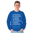 thumbnail image 5 of Bored Football Sport Schedule Men's Crewneck Sweatshirt Brisco Brands L, 5 of 6
