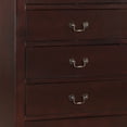 thumbnail image 3 of Ryla 48 Inch Tall Dresser Chest, 5 Drawers, Metal Handles, Solid Brown Wood, 3 of 6