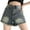 Blue, variant on Women's Vintage Wash Denim Shorts Teen Girls High Waisted Frayed Hem Baggy Jean Shorts Casual Streetwear Summer Travel Blue XL