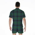 thumbnail image 2 of Blue And Green Tartan Pattern Short Sleeve Men'S Rompers, Tartan Plaid Retro Casual Summer Jumpsuits Outfit, 2 of 4