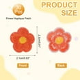 thumbnail image 2 of Uxcell Flower Iron on Patches, Embroidered Sew on Applique Repair Patch for Backpacks Clothing Shoes Hats DIY Orange, 2 of 6