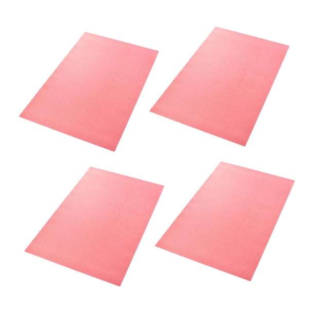 4 alfombrillas de EVA para refrigerador, para despensa, armarios de cocina y armarios. rosa