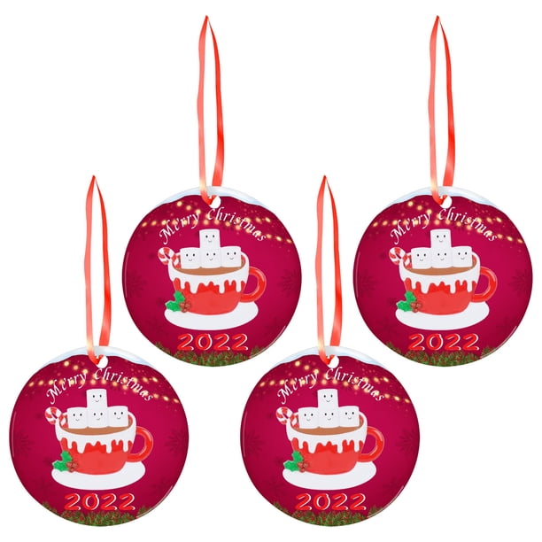 Regalo de Navidad para ella Regalo para Navidad Colgante Árbol de Navidad Decoración 4PCS Wmkox8yii fhajkh4730