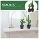 thumbnail image 3 of 2 piezas de cactus en maceta de plástico para decoración de escritorio, pequeñas figuras de cactus en maceta, decoración suculenta, 3 of 8