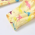 thumbnail image 6 of PINQI Kids Long Sleeve Tops Toddler Baby Boys' Fashion Dinosaur Print Long Sleeve Shirt Button Down Lapel Button Down Shirt Patchwork Blouse (Yellow-1,12-18 Months), 6 of 6