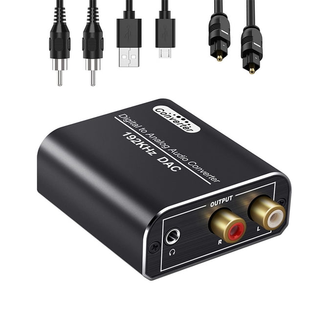TAPDRA Convertisseur Audio DAC Haute Résolution pour une Écoute Améliorée Portable Plug & Play Numérique Coaxial/optique vers RCA/3,5 mm pour Usage Domestique