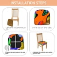 thumbnail image 4 of Boho Abstract Art Seat Covers for Dining Room Chairs Set Of 4,Stretch Printed Washable Chair Seat Cover with Elastic Ties and Button,Removable Waterproof Couch Cushion Covers, 4 of 6