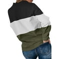 thumbnail image 3 of Gvmfive Women's Long Sleeve Lapel Zipper Sweatshirt Color Block Pullover Casual Tops, 3 of 4