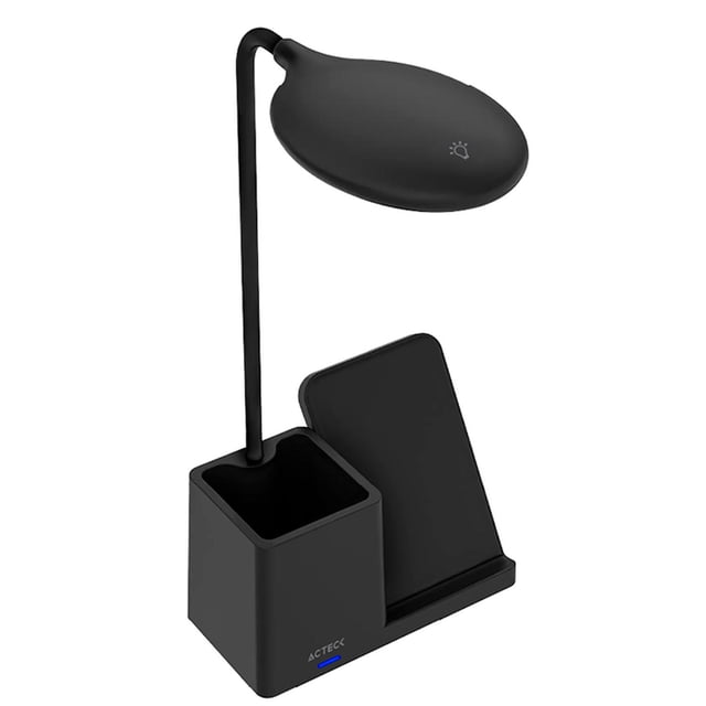 Lampara con cargador inalambrico Acteck ENERGON LUMIMATE CI722 USB-C Negro AC-937177 Negro