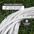 thumbnail image 3 of Iron Forge Cable Weatherproof 100 Ft Outdoor Extension Cord - 16/3 SJTW Heavy Duty White Extension Cord 3 Prong - 13 Amp Exterior Power Cable, 3 of 8