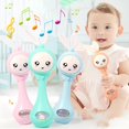 thumbnail image 2 of Sonajero de juguete Montessori para bebé, mordedor de conejito con música Flash, campanilla de mano para calmar al recién nacido, juguetes educativos para niño de 0 a 18M, regalo, 2 of 4