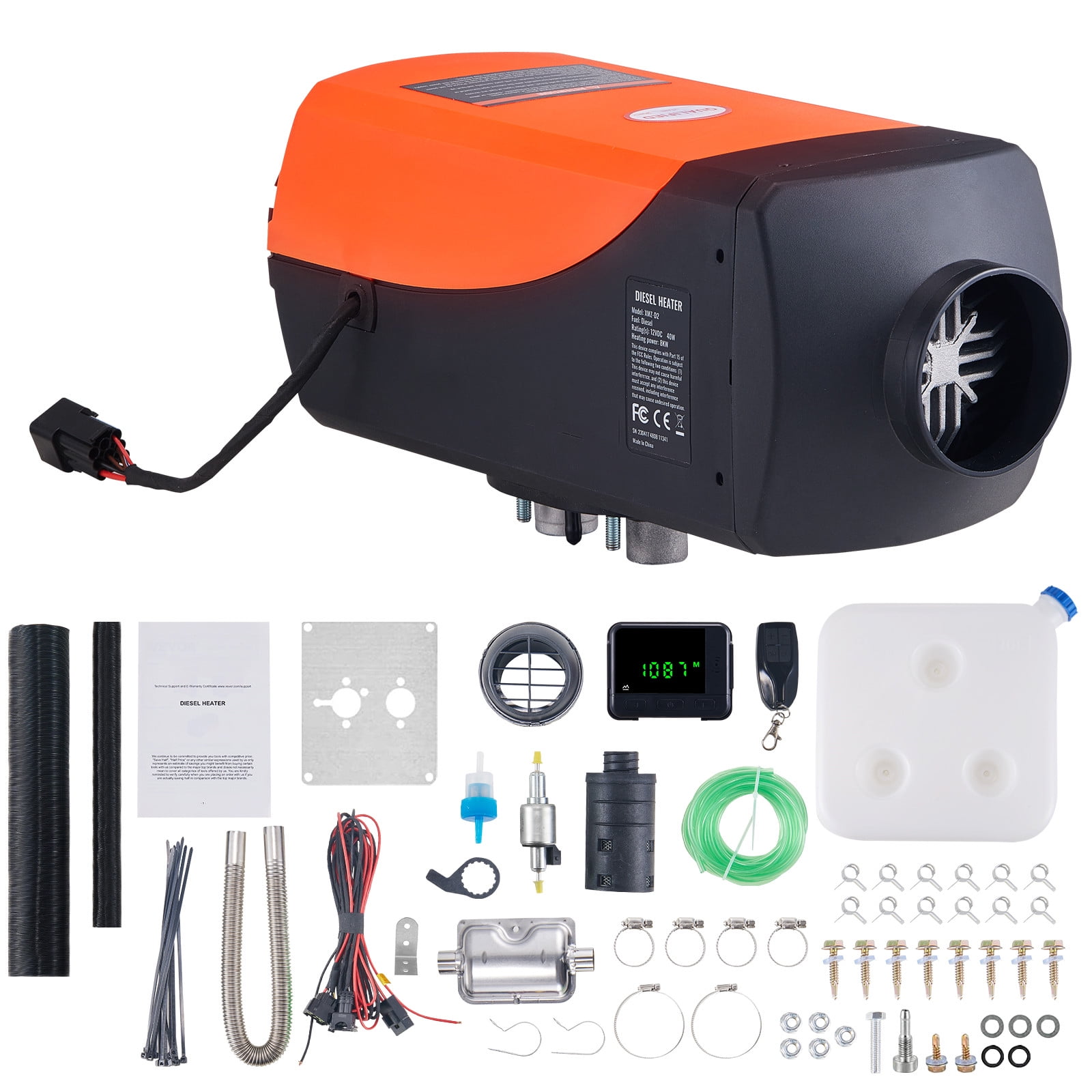 BENTISM Diesel Air Heater, 12V 5KW Diesel Heater with Remote Control and LCD Display, 10L Fuel Tank Diesel Parking Heater, Rapid Heating for RV Trailer Camper Van Boat And Indoors